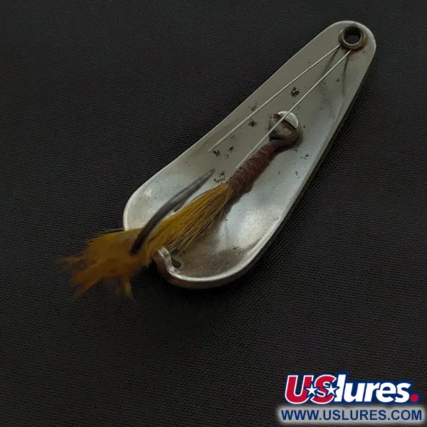 Vintage   Weezel Rex Spoon, 2/5oz nickel fishing spoon #21086