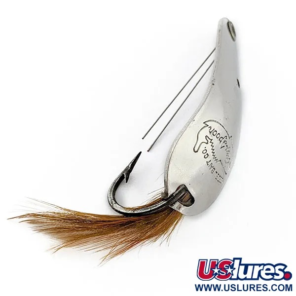 Vintage   Weezel Rex Spoon, 2/5oz nickel fishing spoon #21086