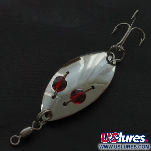 Vintage  Eppinger Red Eye Junior, 2/5oz nickel/red eyes fishing spoon #21103