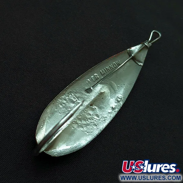Vintage   Johnson Silver Minnow, 1/2oz fire tiger fishing spoon #21129