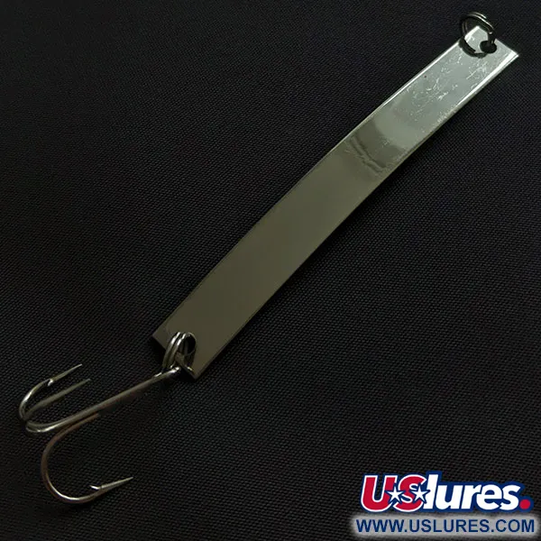 Vintage  Yakima Bait Skiny-miny, 1/4oz nickel/orange UV fishing spoon #21164