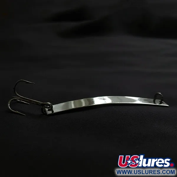 Vintage  Yakima Bait Skiny-miny, 1/4oz nickel/orange UV fishing spoon #21164