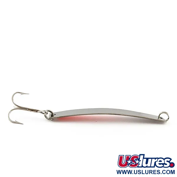 Vintage  Yakima Bait Skiny-miny, 1/4oz nickel/orange UV fishing spoon #21164