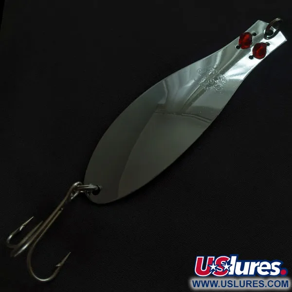 Vintage   Herter's GLH Spoon (Japan), 1oz nickel/red eyes fishing spoon #21173