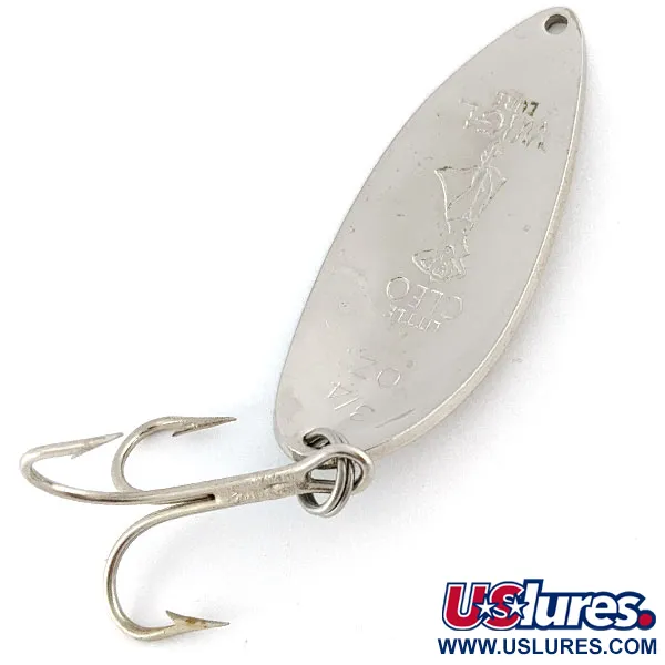Vintage  Seneca Little Cleo (Hula Girl), 3/4oz nickel/green fishing spoon #21236