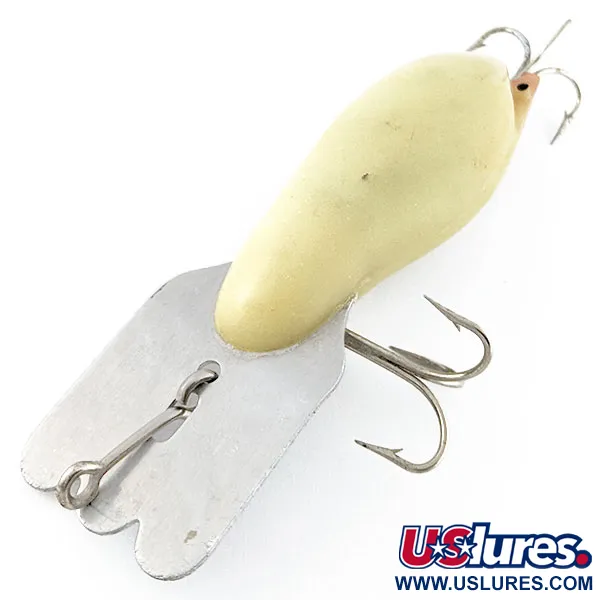 Vintage   Fred Arbogast Mud Bug, 1/2oz bone fishing lure #21255