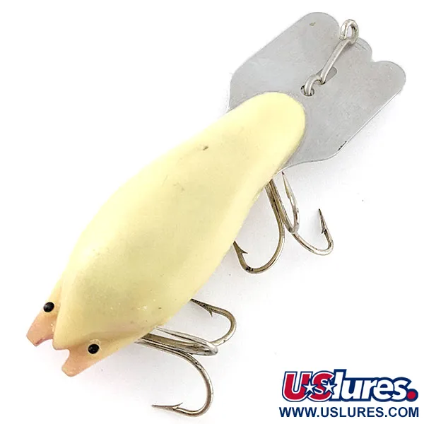 Vintage   Fred Arbogast Mud Bug, 1/2oz bone fishing lure #21255