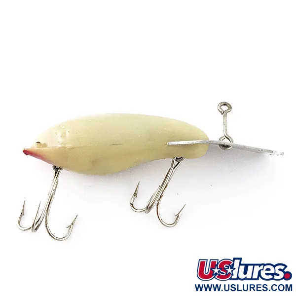 Vintage   Fred Arbogast Mud Bug, 1/2oz bone fishing lure #21255