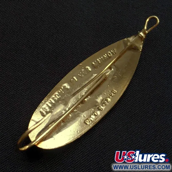Vintage   Johnson Silver Minnow, 3/16oz gold fishing spoon #21305