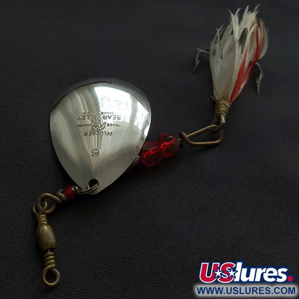Vintage   Pflueger Bear Valley, 1/2oz brass/copper/red spinning lure #21307