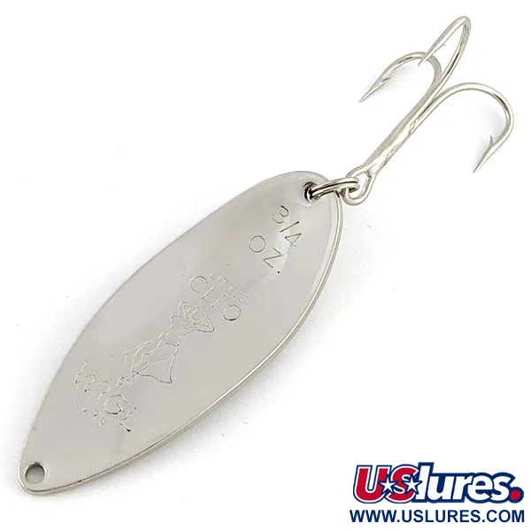 Vintage  Seneca Little Cleo (Hula Girl), 3/4oz nickel fishing spoon #21325
