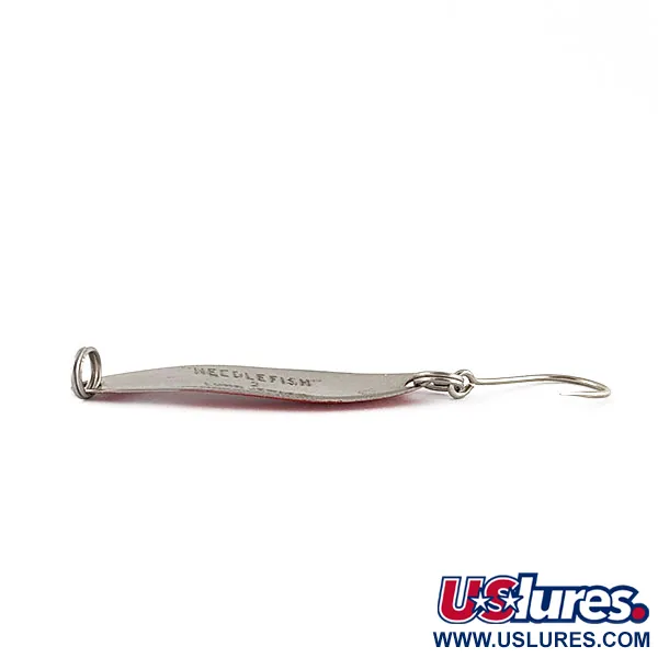 Vintage   Luhr Jensen Needlefish 2, 3/32oz red/white/nickel fishing spoon #21336