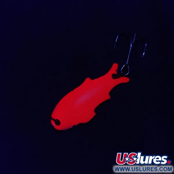 Vintage   Shoff's Big Tripple Teazer, 3/16oz ed/white/nickel white/pink UV glows fishing spoon #21338