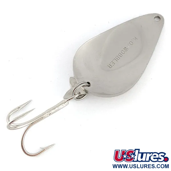 Vintage  Acme K.O. Wobbler, 3/4oz nickel fishing spoon #21341