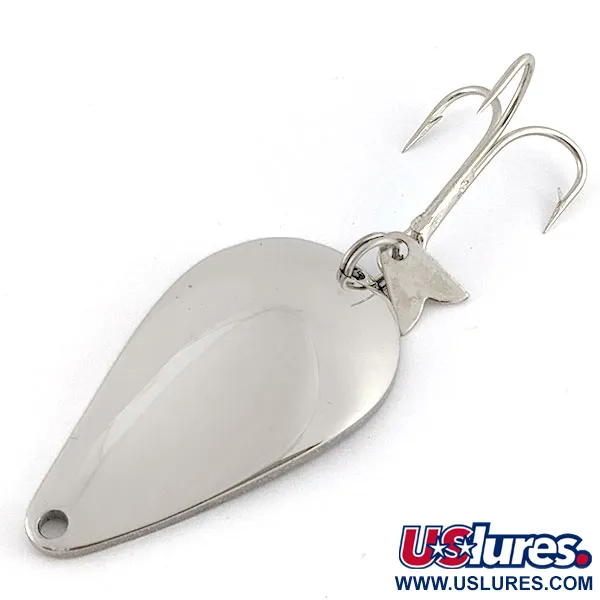 Vintage  Acme K.O. Wobbler, 3/4oz nickel fishing spoon #21341
