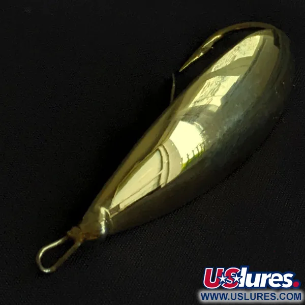 Vintage   Johnson Silver Minnow, 1/2oz gold fishing spoon #21347