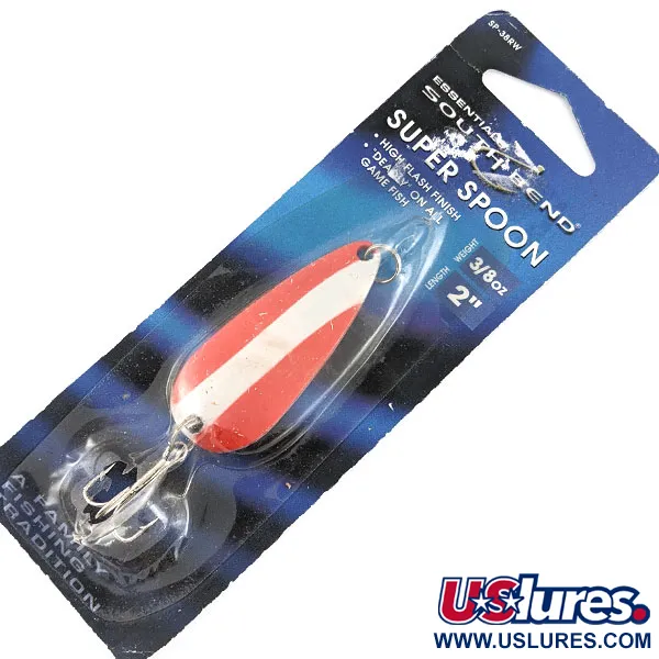   South Bend  Super Spoon, 2/5oz red/white fishing spoon #21358