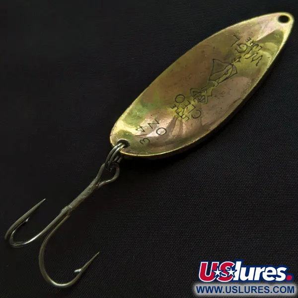 Vintage  Seneca Little Cleo (Hula Girl), 3/4oz brass/copper fishing spoon #21418