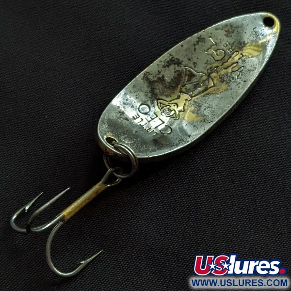 Vintage  Seneca Little Cleo (Hula Girl), 2/3oz nickel/brass fishing spoon #21420