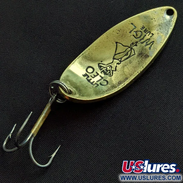 Vintage  Seneca Little Cleo (Hula Girl), 2/3oz gold/nickel fishing spoon #21421