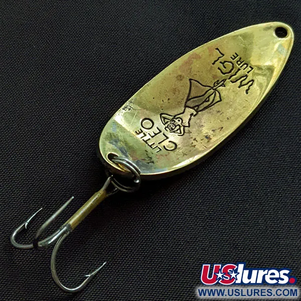 Vintage  Seneca Little Cleo (Hula Girl), 2/3oz gold/nickel fishing spoon #21423
