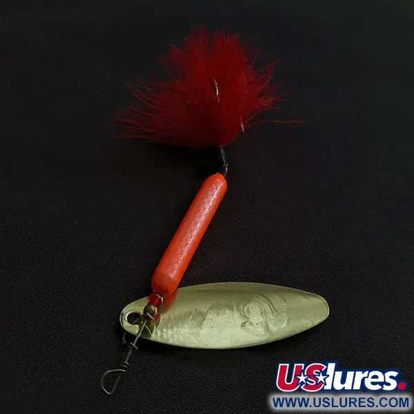 Vintage  Yakima Bait Worden’s Original Rooster Tail, 1/2oz gold/hot pink spinning lure #21427