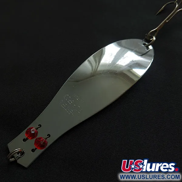 Vintage   Herter's GLH Canadian Spoon, 1oz nickel/red eyes fishing spoon #21432