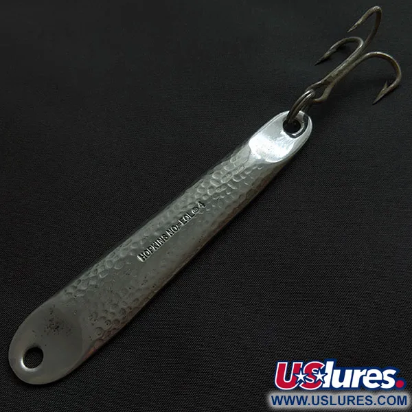 Vintage   Hopkins No=Eql 4, 2 1/4oz nickel fishing spoon #21446