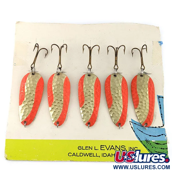   Glen Evans Spoon, 1/3oz gold/red fishing spoon #21462