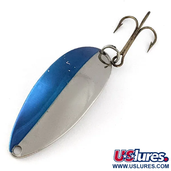 Vintage  Seneca Little Cleo (Hula Girl), 1/2oz nickel/blue fishing spoon #21465