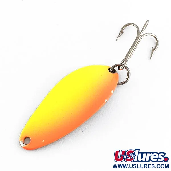 Vintage   Seneca Little Cleo, 1/4oz yellow/orange/nickel fishing spoon #21505