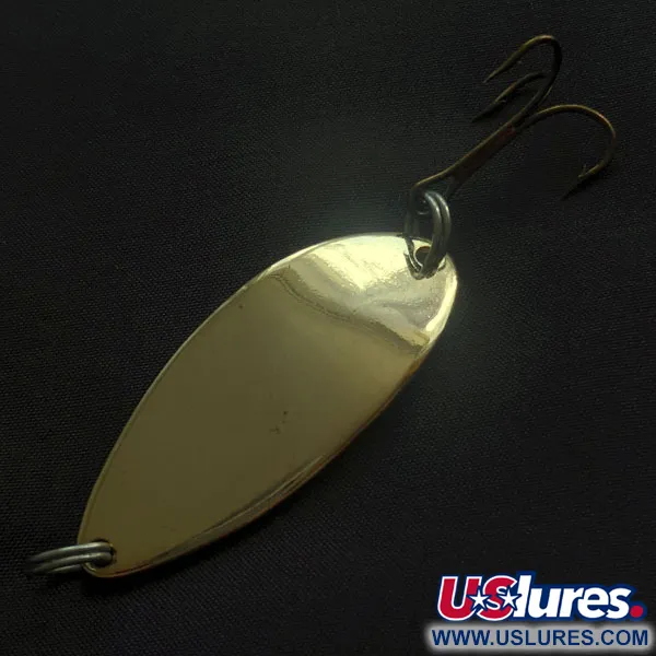 Vintage   Acme Little Cleo, 2/3oz gold fishing spoon #21507