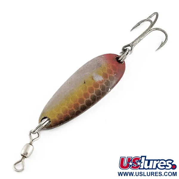 Vintage  Luhr Jensen Krocodile, 1/3oz brown fishing spoon #21518