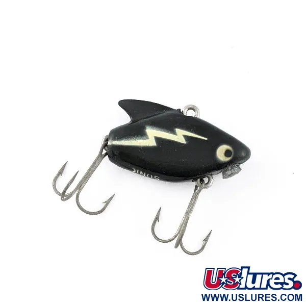Vintage   Heddon Sonic, 1/4oz black fishing lure #21552