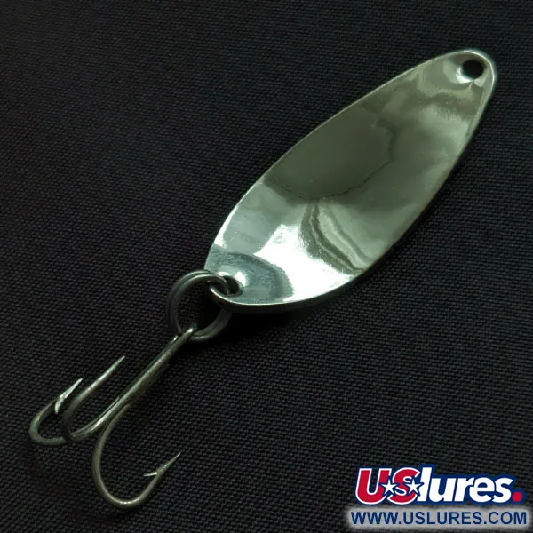 Vintage   Acme Little Cleo, 1/4oz nickel/blue fishing spoon #21556