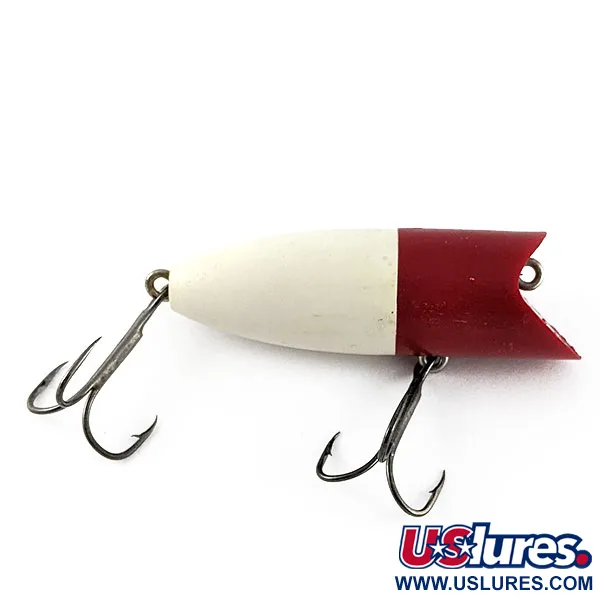 Vintage  Kmart Kresge popper, 1/3oz red/white fishing lure #21597