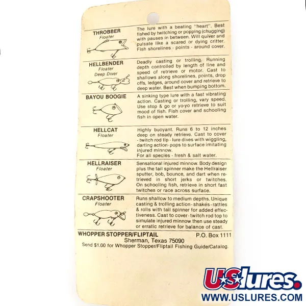   Whopper Stopper Bayou Boogie, 1/4oz Barfish fishing lure #23647