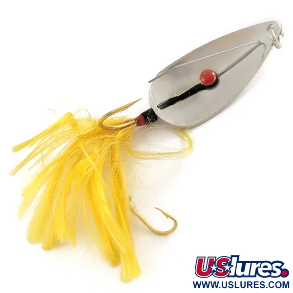 Vintage  Hofmann’s Lures  Hofmann's Lures KING, 2/5oz nickel/yellow fishing spoon #21666