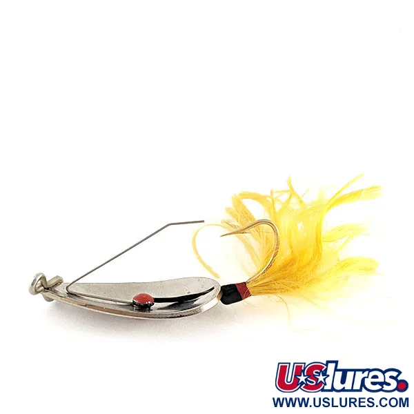 Vintage  Hofmann’s Lures  Hofmann's Lures KING, 2/5oz nickel/yellow fishing spoon #21666