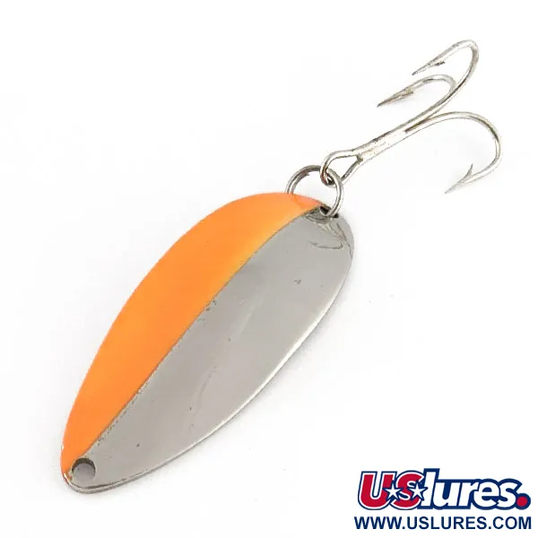 Vintage  Seneca Little Cleo (Hula Girl), 1/2oz nickel/orange fishing spoon #21682