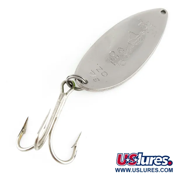 Vintage  Seneca Little Cleo (Hula Girl), 3/4oz nickel/green fishing spoon #21764