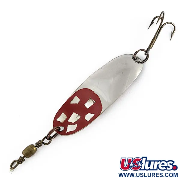 Vintage   Roy Self, 1/4oz nickel/red fishing spoon #21821