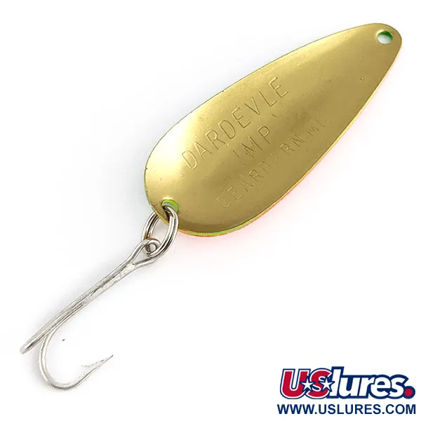 Vintage  Eppinger Dardevle Imp, 2/5oz Fire tiger fishing spoon #21900