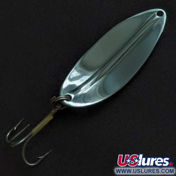 Vintage  TODDCO Main Liner, 2/5oz nickel/orange fishing spoon #21933