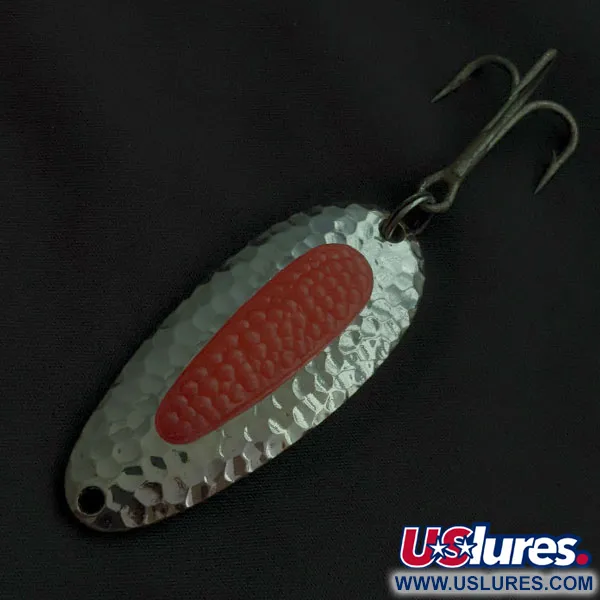 Vintage   Nebco Pixee, 3/4oz nickel/pink fishing spoon #22022