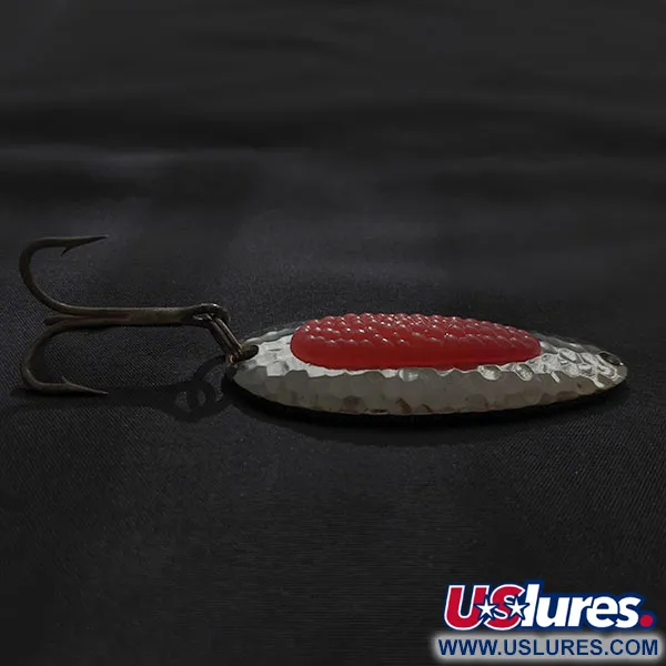 Vintage   Nebco Pixee, 3/4oz nickel/pink fishing spoon #22022