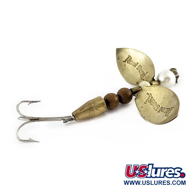 Vintage   Reel Pearl, 2/5oz brass spinning lure #22185