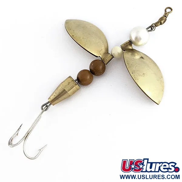 Vintage   Reel Pearl, 2/5oz brass spinning lure #22185