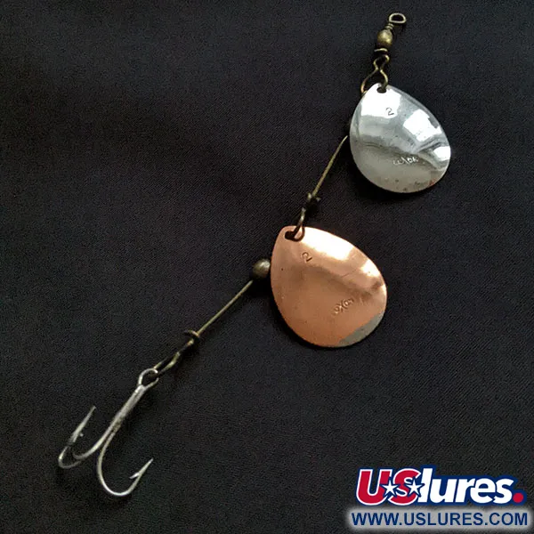 Vintage  LUXON Vintage Luxon 2 Double Spinner, 1/4oz nickel/copper spinning lure #22217