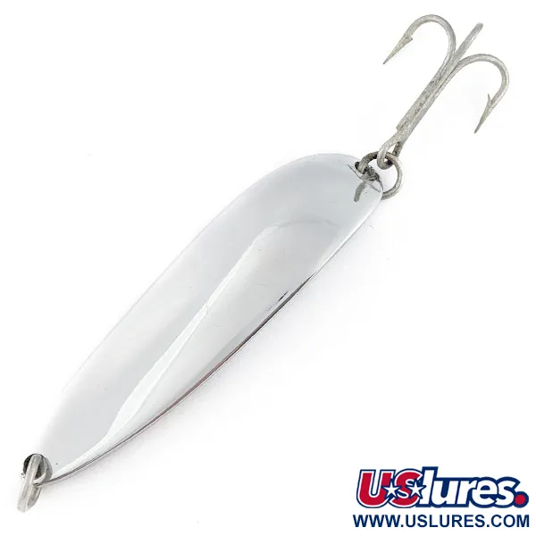 Vintage  Luhr Jensen Krocodile #5, 1 1/2oz nickel fishing spoon #22242